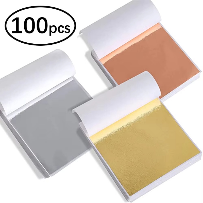 Resin Art For Wedding Gift - 100pcs Imitation Gold Sliver Copper Foil