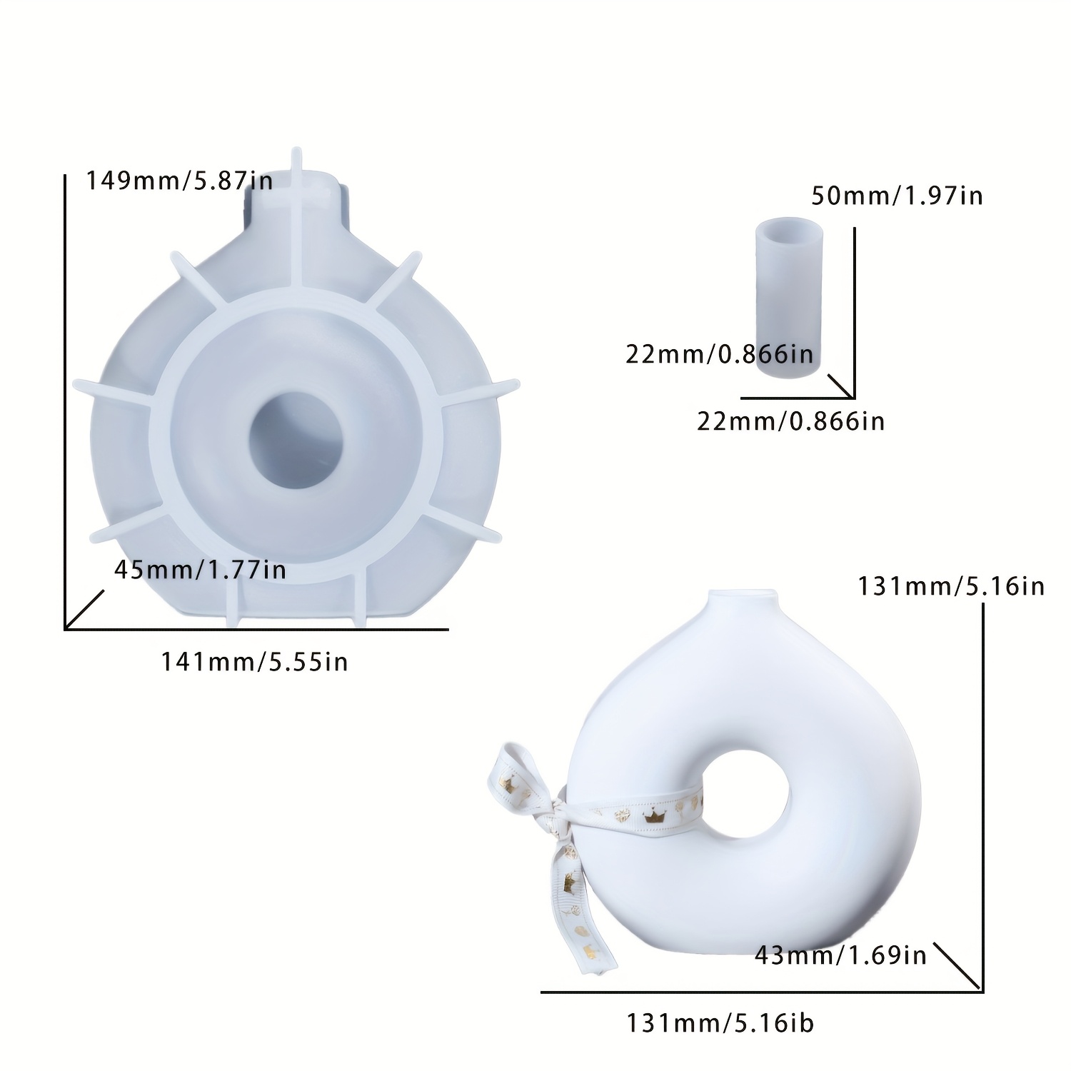 1 DIY Round Vase Silicone Moul - đánh giá và giá Resin Art Epoxy