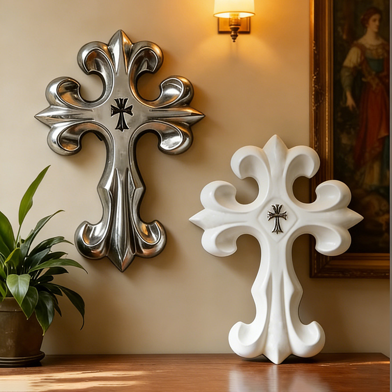 Retro Cross Wall Decor Gothic  - đánh giá và giá Resin Art Sculptures