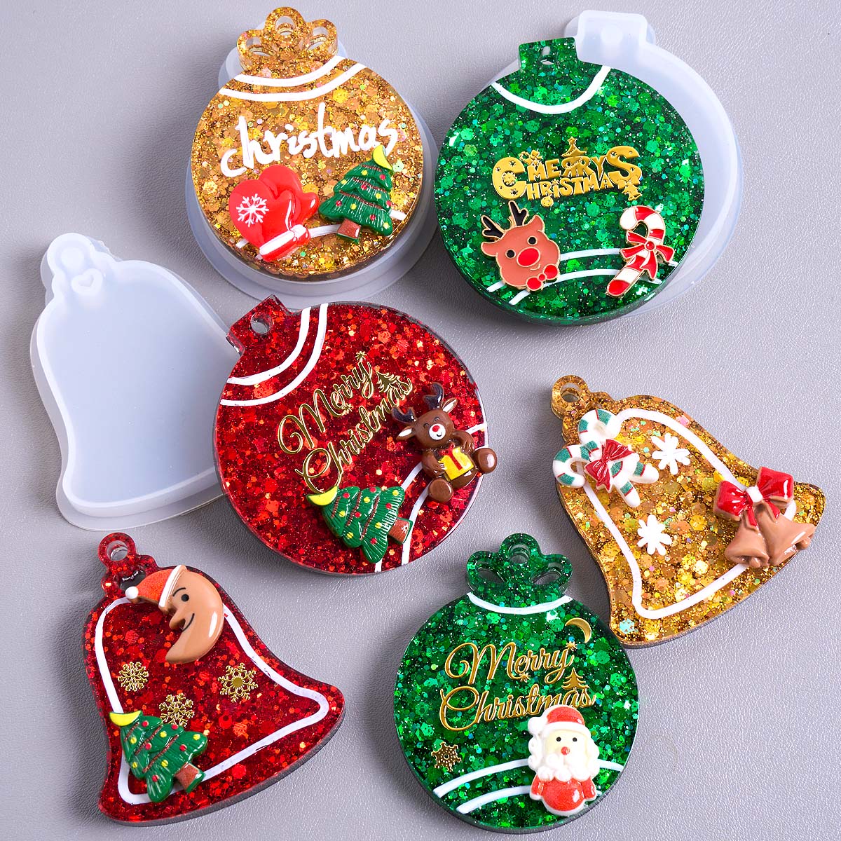 Xmas Tag Pendant Silicone Mold - đánh giá và giá Resin Art Mold