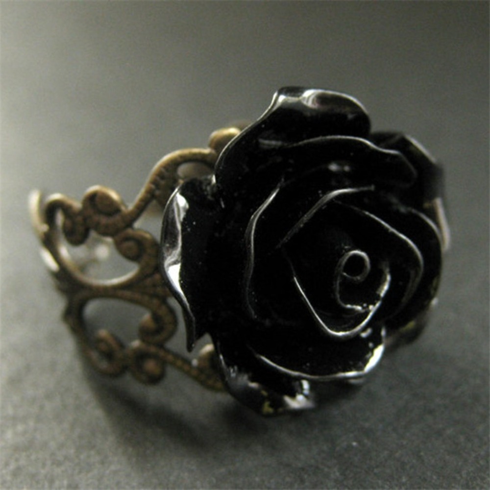 Temperament Retro Black Resin  - đánh giá và giá Resin Art Ring
