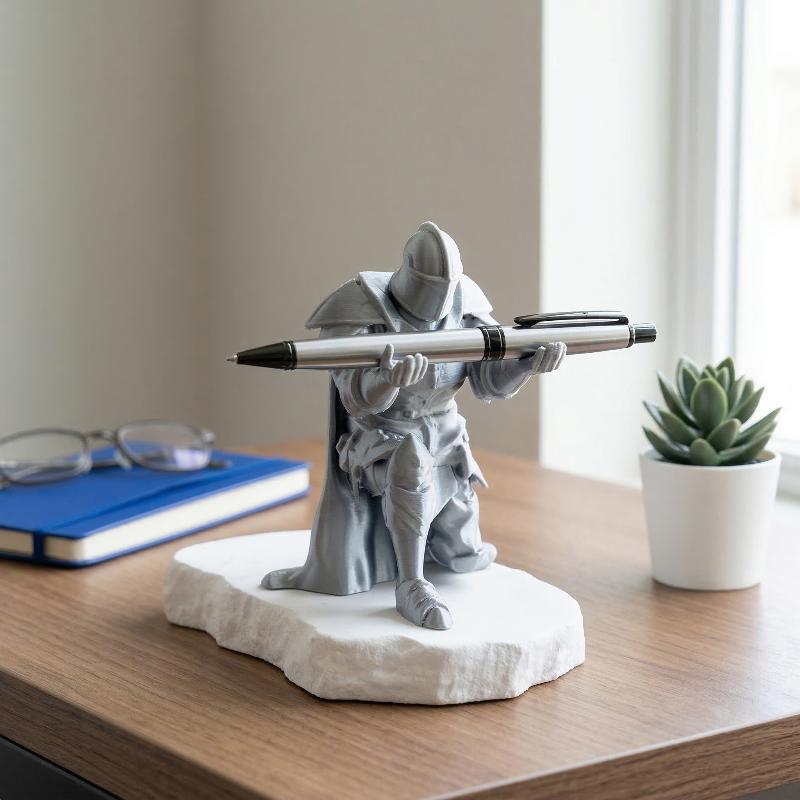 Knight Pen Holder Resin Mediev - đánh giá và giá Resin Art Price