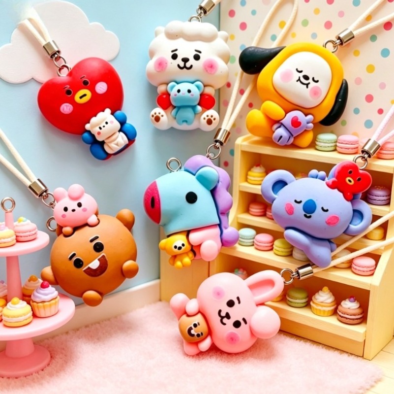 7pcs BT21 Resin Cartoon Charm  - đánh giá và giá Resin Art Supplies Near Me