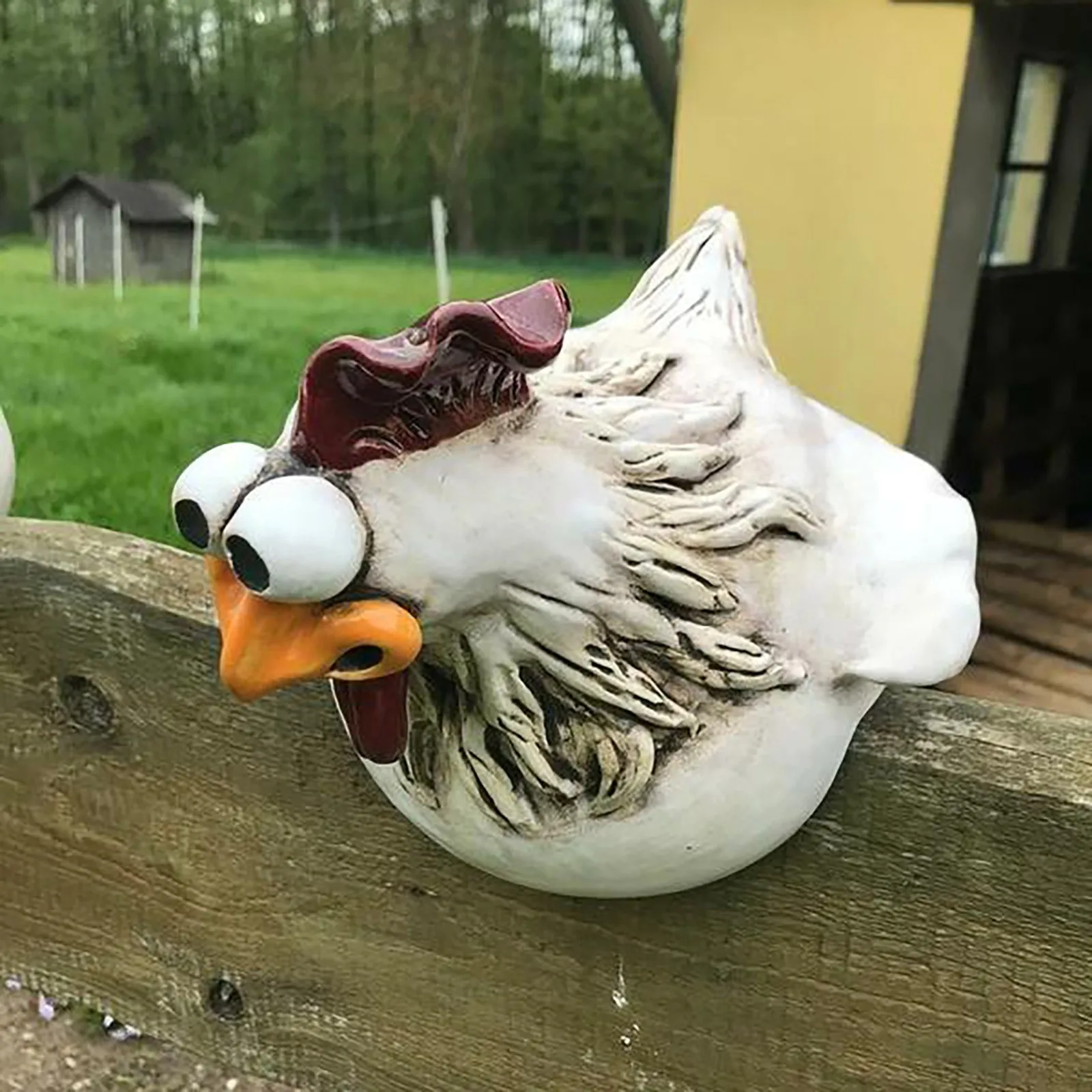 Funny Chicken Fence Decor Stat - đánh giá và giá Resin Art Sculptures