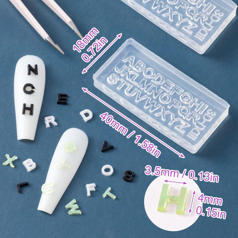 2/4 Sets Transparent Mini A-Z  - đánh giá và giá Resin Art Zone