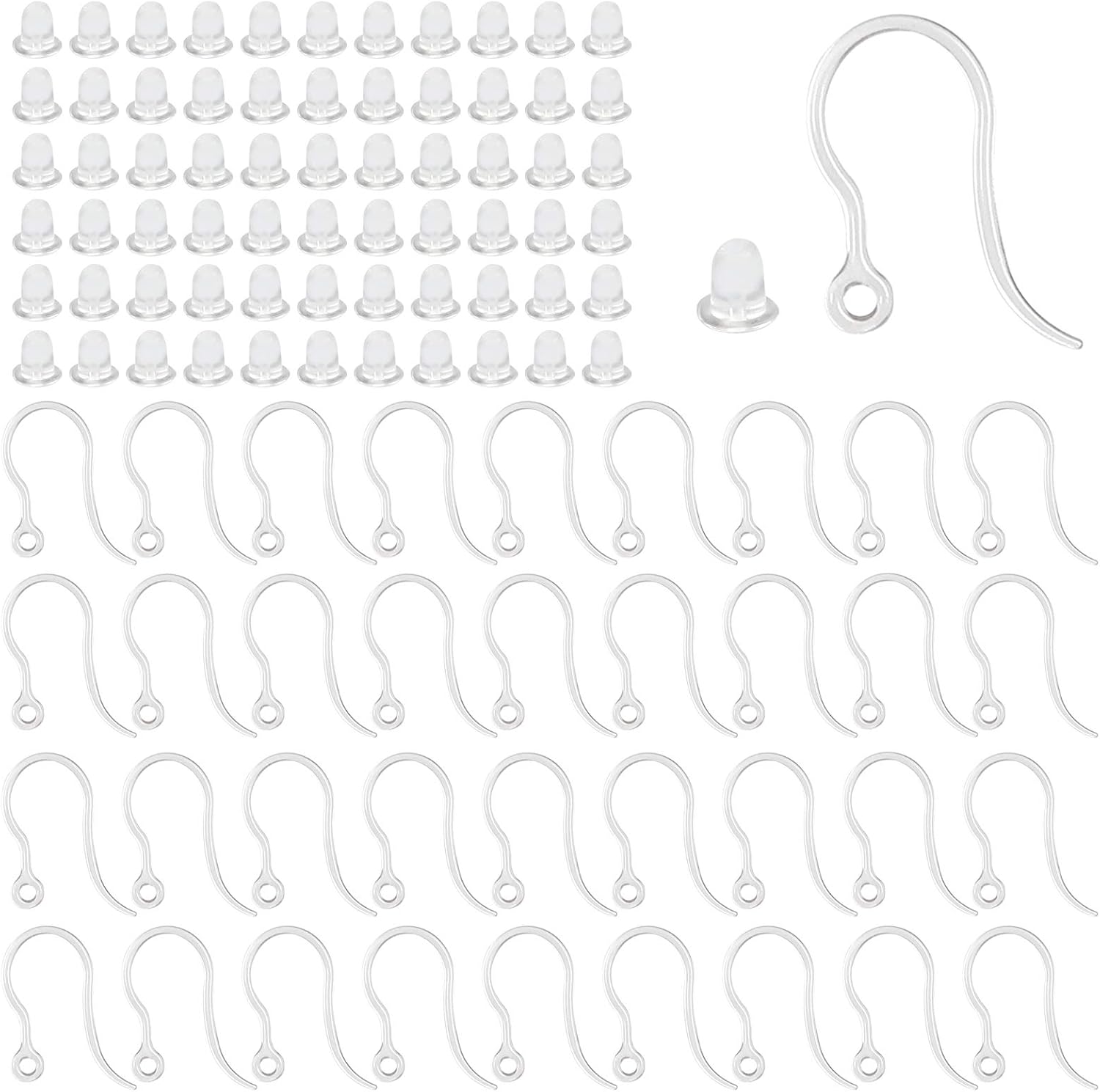 40pcs Clear Plastic Earring Ho - đánh giá và giá Resin Art Supplies Near Me