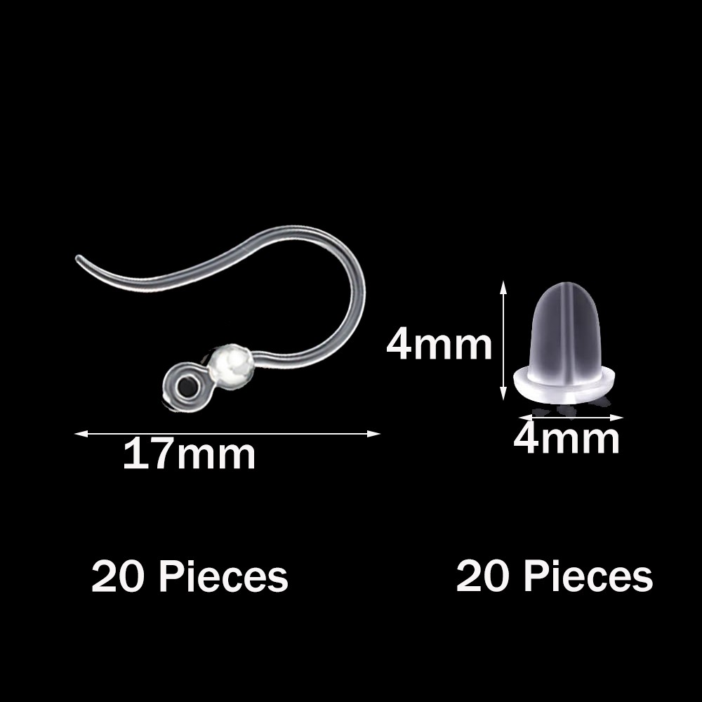 40pcs Clear Plastic Earring Ho - đánh giá và giá Resin Art Supplies Near Me